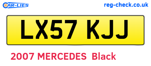 LX57KJJ are the vehicle registration plates.