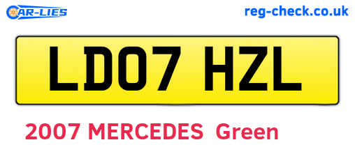 LD07HZL are the vehicle registration plates.