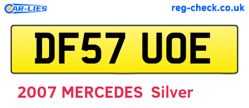 DF57UOE are the vehicle registration plates.