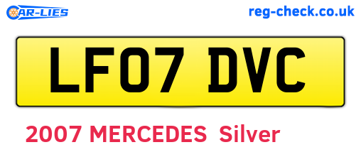 LF07DVC are the vehicle registration plates.