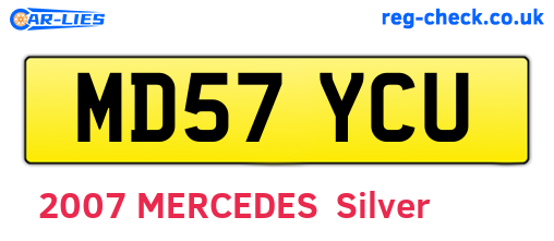 MD57YCU are the vehicle registration plates.