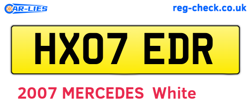 HX07EDR are the vehicle registration plates.