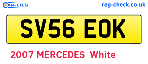 SV56EOK are the vehicle registration plates.