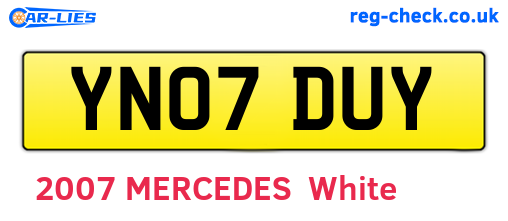 YN07DUY are the vehicle registration plates.