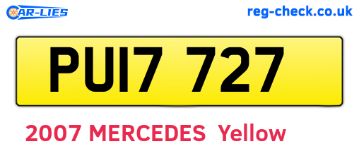 PUI7727 are the vehicle registration plates.