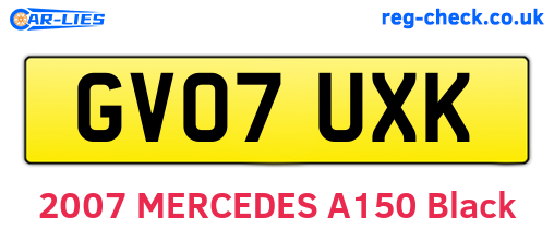 GV07UXK are the vehicle registration plates.