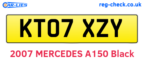 KT07XZY are the vehicle registration plates.