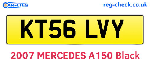 KT56LVY are the vehicle registration plates.