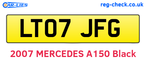 LT07JFG are the vehicle registration plates.