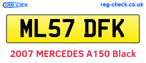 ML57DFK are the vehicle registration plates.