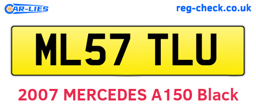 ML57TLU are the vehicle registration plates.