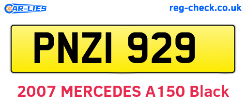 PNZ1929 are the vehicle registration plates.