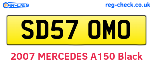 SD57OMO are the vehicle registration plates.