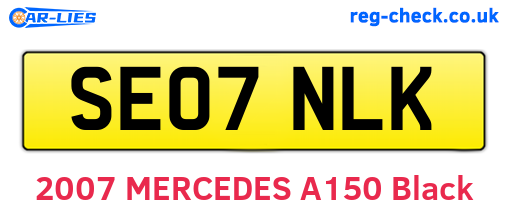 SE07NLK are the vehicle registration plates.