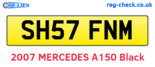 SH57FNM are the vehicle registration plates.