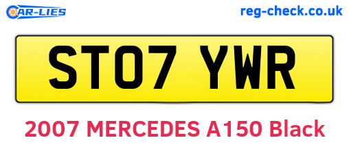 ST07YWR are the vehicle registration plates.