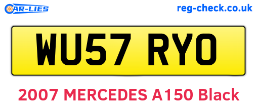 WU57RYO are the vehicle registration plates.