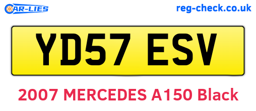 YD57ESV are the vehicle registration plates.