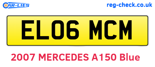 EL06MCM are the vehicle registration plates.