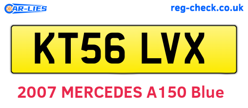 KT56LVX are the vehicle registration plates.