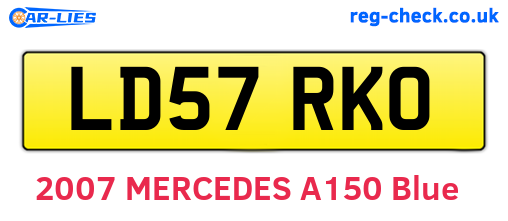LD57RKO are the vehicle registration plates.