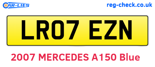 LR07EZN are the vehicle registration plates.