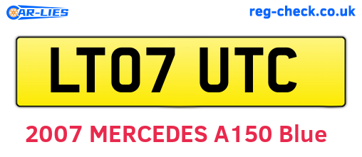 LT07UTC are the vehicle registration plates.