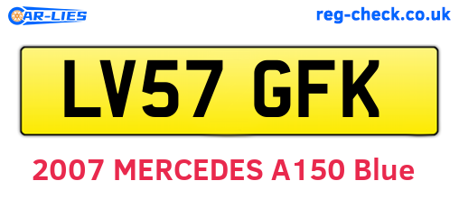 LV57GFK are the vehicle registration plates.