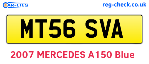 MT56SVA are the vehicle registration plates.