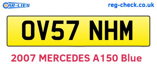 OV57NHM are the vehicle registration plates.