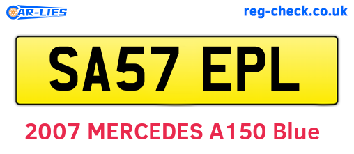 SA57EPL are the vehicle registration plates.