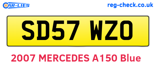 SD57WZO are the vehicle registration plates.