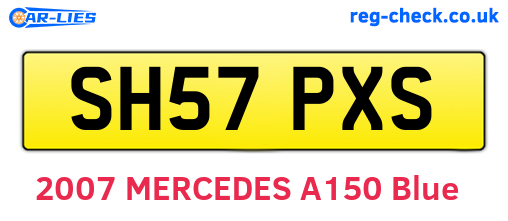 SH57PXS are the vehicle registration plates.