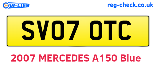 SV07OTC are the vehicle registration plates.