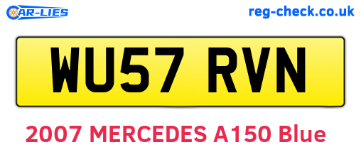 WU57RVN are the vehicle registration plates.