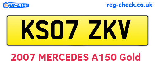 KS07ZKV are the vehicle registration plates.