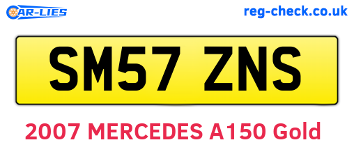 SM57ZNS are the vehicle registration plates.