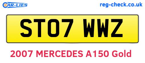 ST07WWZ are the vehicle registration plates.