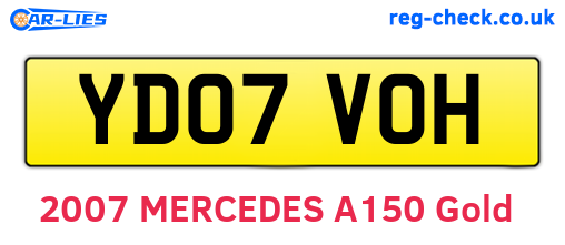 YD07VOH are the vehicle registration plates.