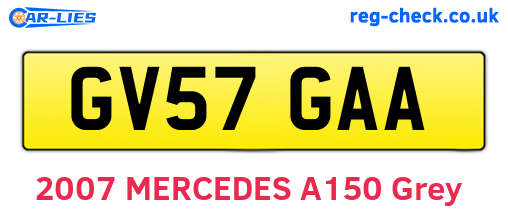 GV57GAA are the vehicle registration plates.