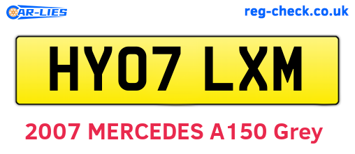 HY07LXM are the vehicle registration plates.