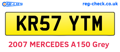 KR57YTM are the vehicle registration plates.