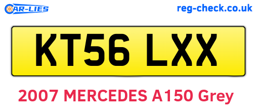 KT56LXX are the vehicle registration plates.