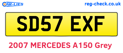 SD57EXF are the vehicle registration plates.
