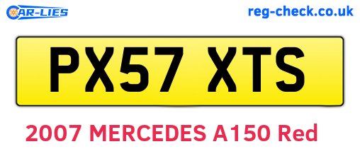PX57XTS are the vehicle registration plates.
