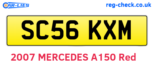 SC56KXM are the vehicle registration plates.