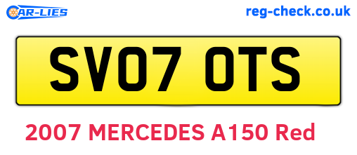 SV07OTS are the vehicle registration plates.