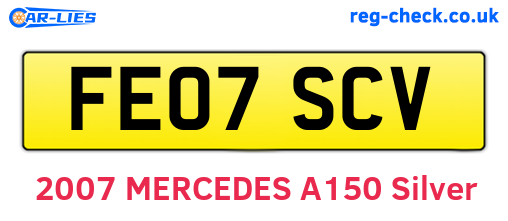 FE07SCV are the vehicle registration plates.