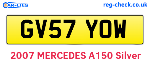 GV57YOW are the vehicle registration plates.