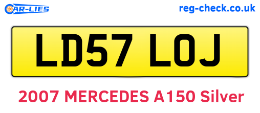 LD57LOJ are the vehicle registration plates.